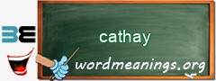 WordMeaning blackboard for cathay